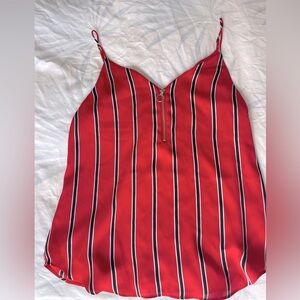 EXPRESS tank top WITH zipper front & adjustable straps